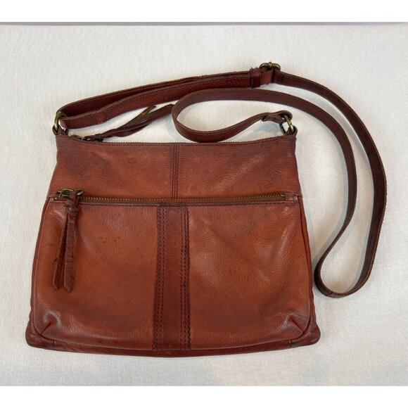 Margot New York Leather Crossbody Bag Brown Adjustable Strap READ - Picture 2 of 12